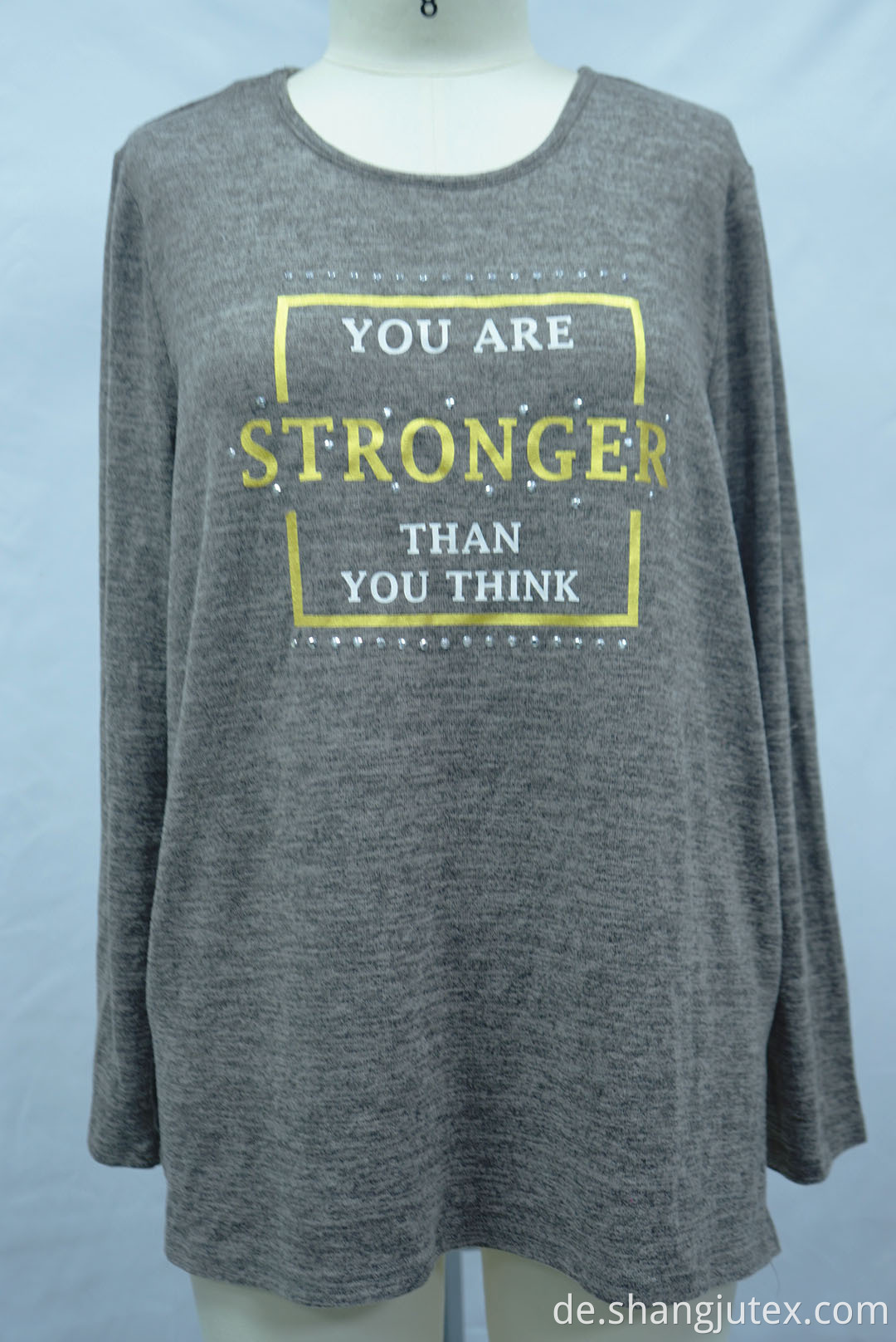 front have offset of knitted top
